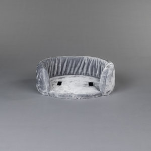 RHRQuality Cat Bed Round Ø 50 cm + Cushion Light Grey