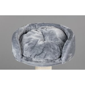 RHRQuality Cat Bed Round Ø 50 cm + Cushion Light Grey