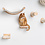 RHRQuality Cat Climbing Wall - Wall Steps - Set 3 (Beige)