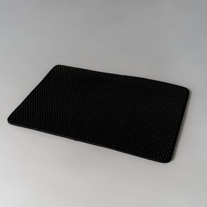 RHRQuality Cat Litterbox Mat Dirty Paw 75x55cm (Black)