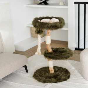 RHRQuality Cat Tree Furry Bengal (Forest Green)