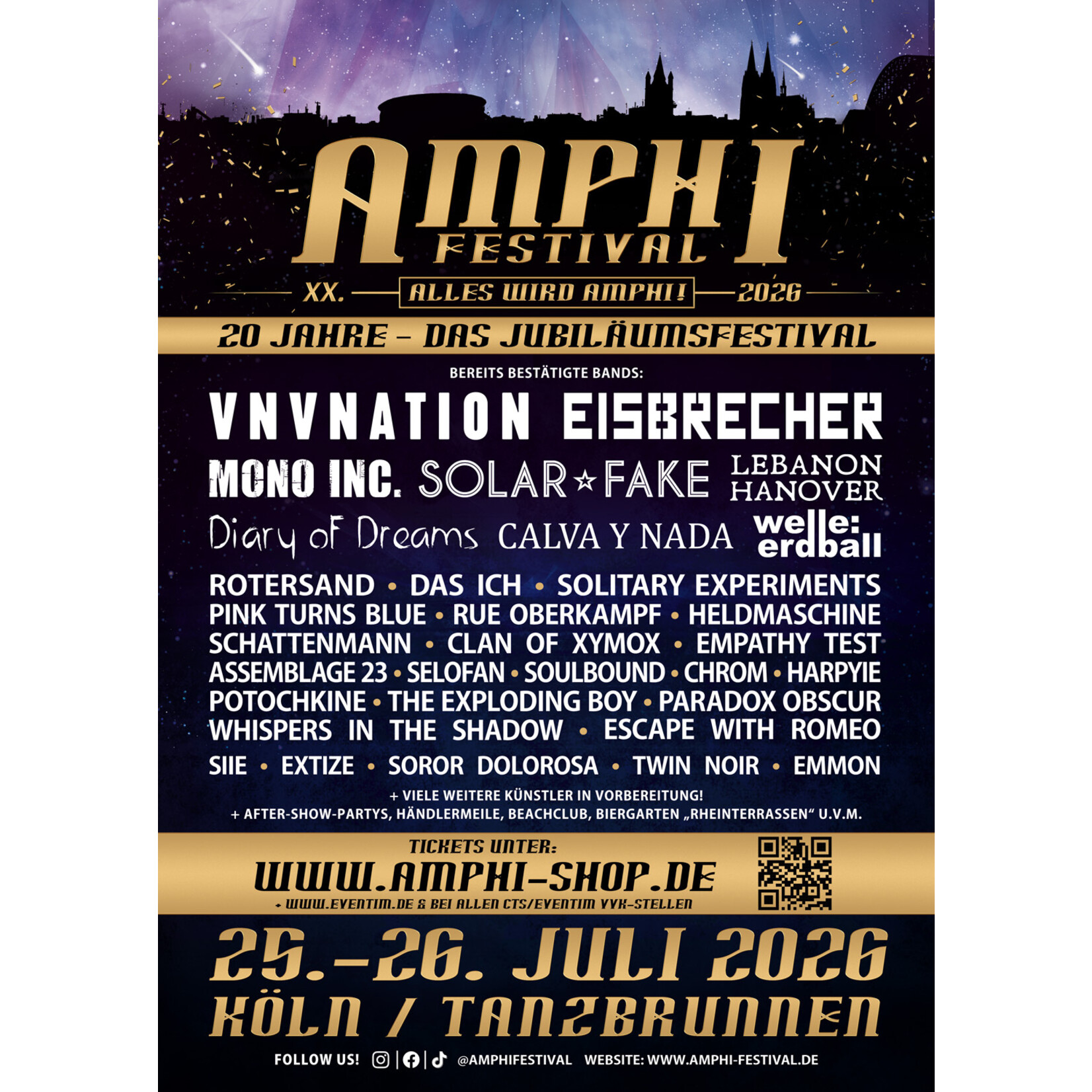 LATE BIRD WE-TICKET - XX. AMPHI FESTIVAL 2026