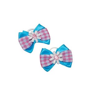 Show Tech Bow Sky Blue with Flower