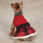 Casual Canine Weihnachten Weihnachts Tartan Kleid Rot