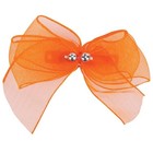 Aria Aria Chiffon Party Dog Bows - Orange