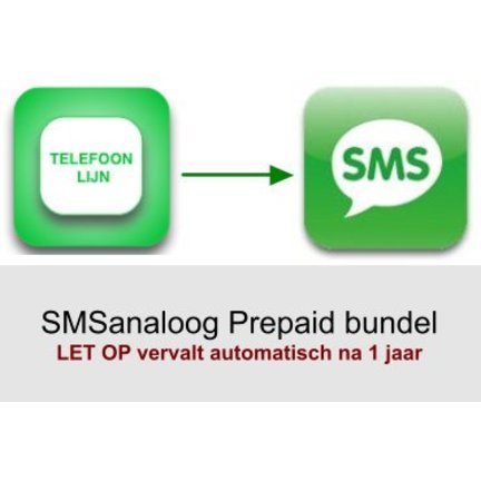 SMSanaloog prepaid voor 12 maanden daarna vervalt deze automatisch.