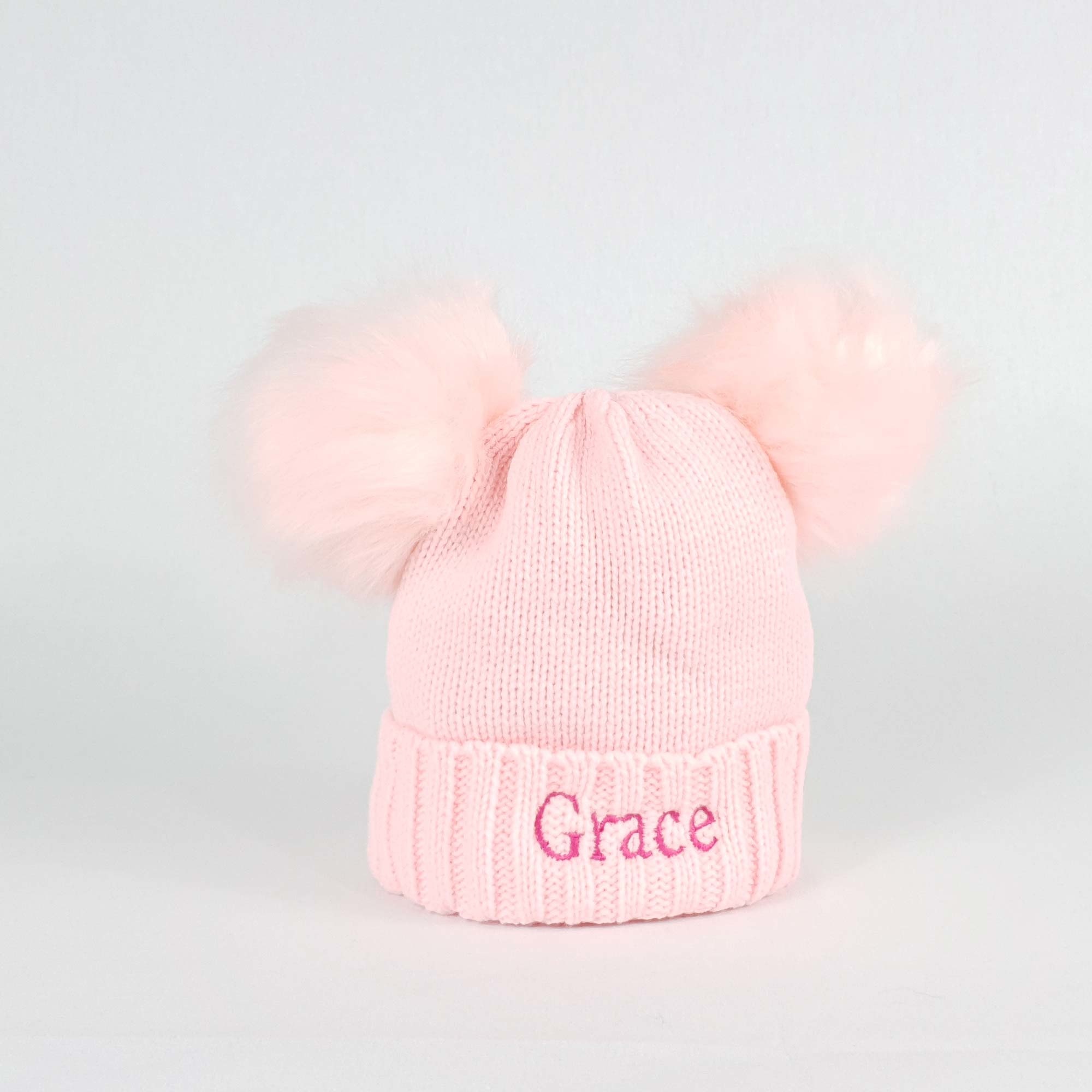baby pom pom hat pink