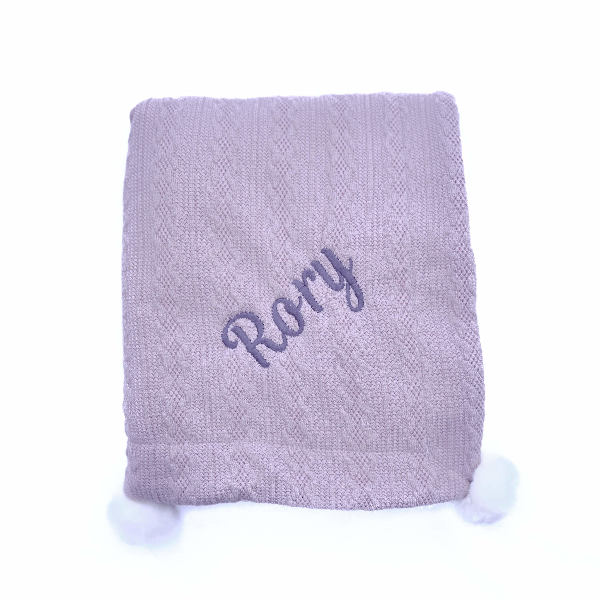 grey personalised baby blanket