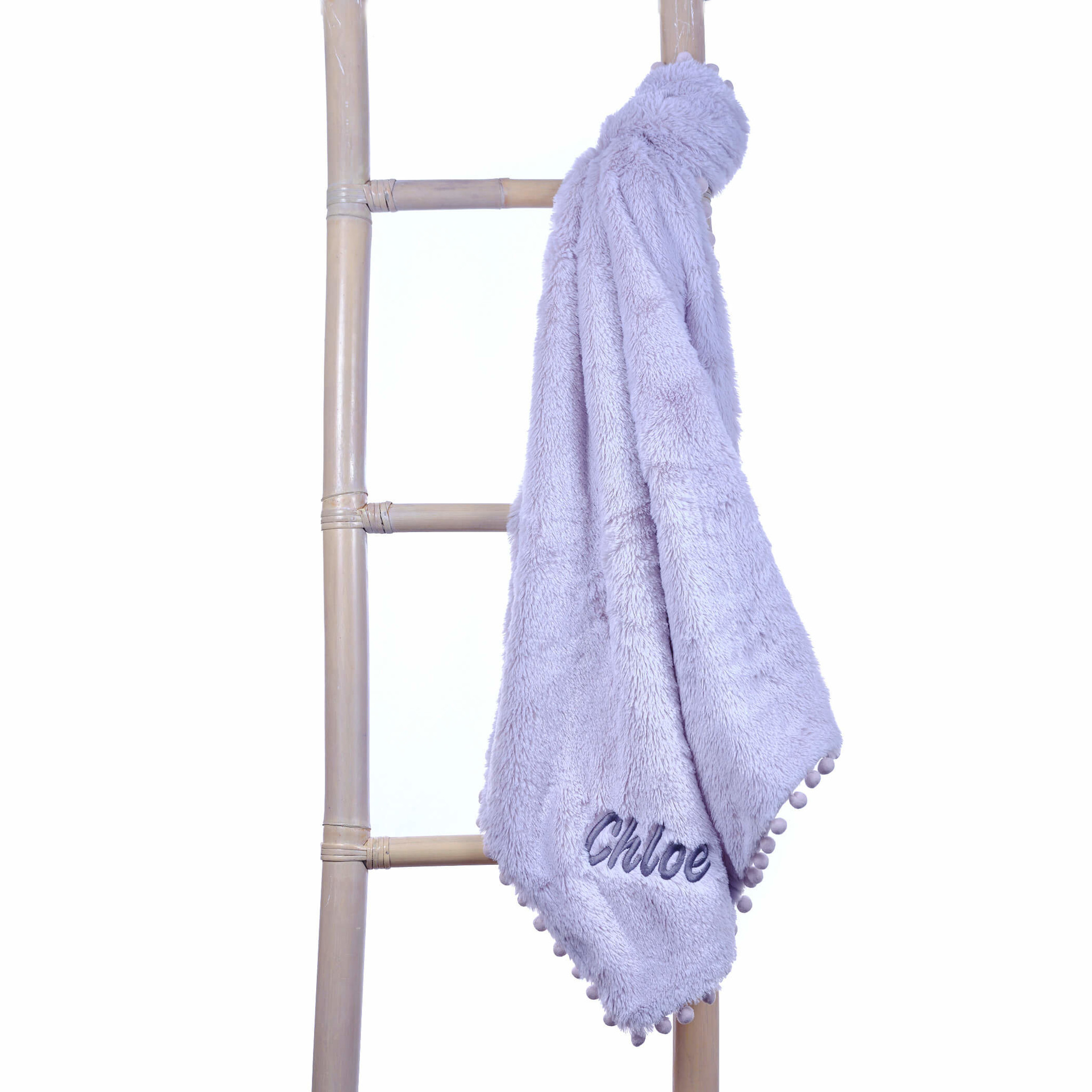 grey personalised baby blanket