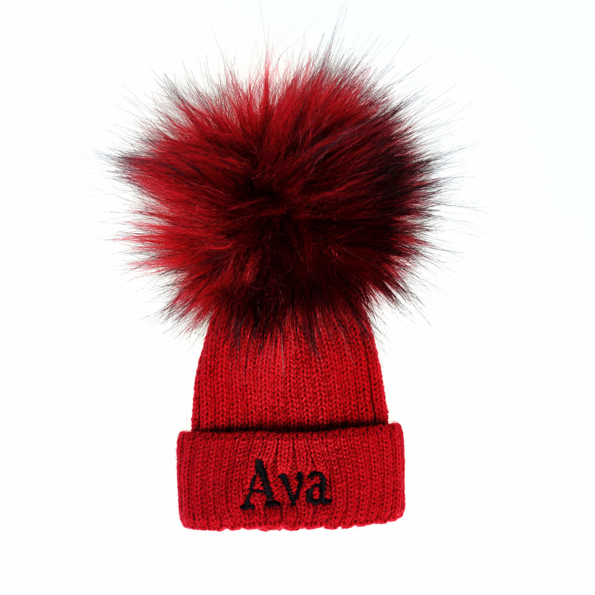 personalised baby pom pom hat