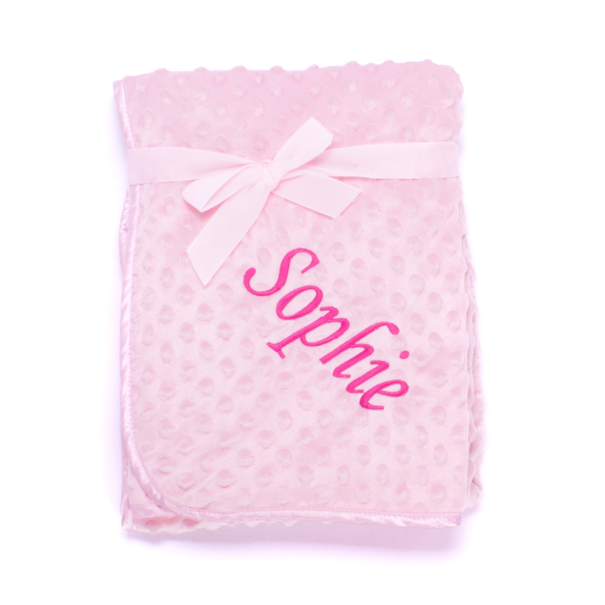 Pink Baby Dimple Blanket Personalised Baby Girl Order Online The Name Shops