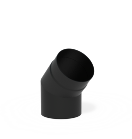 Coating black bocht voor tuinhaard 45° - 154x200mm
