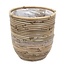 Balloon Stripe Rond rattan pot