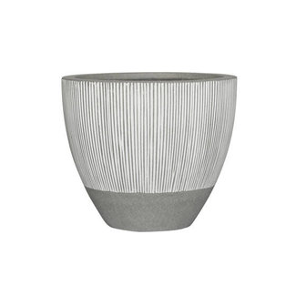 PotteryPots Jesslyn White Stripe