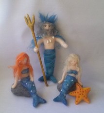 De Wolshoop Neptunus set met 2 zeemeerminnen