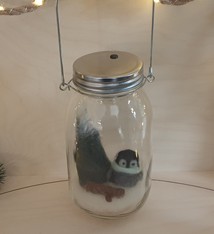 De Wolshoop Pot met verlichting Pinguin