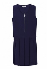 Navy Pinafore Two Button