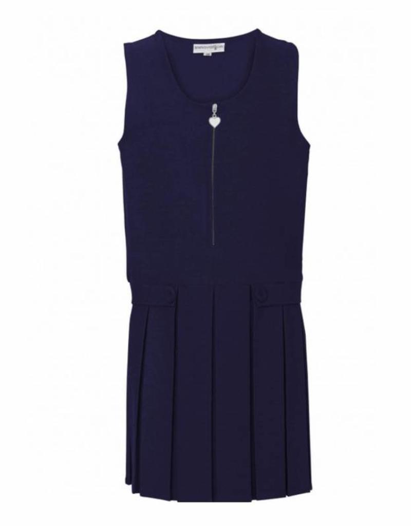 Navy Pinafore Two Button