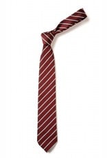 Grammar School Striped Tie Maroon and White