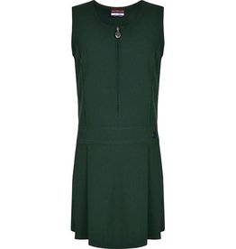 Bottle Green Pinafore Half Pleat One Button