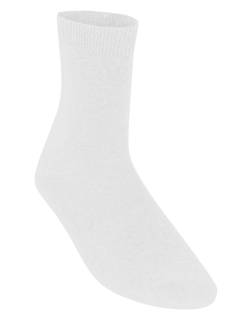 White Smooth Knit Ankle Socks