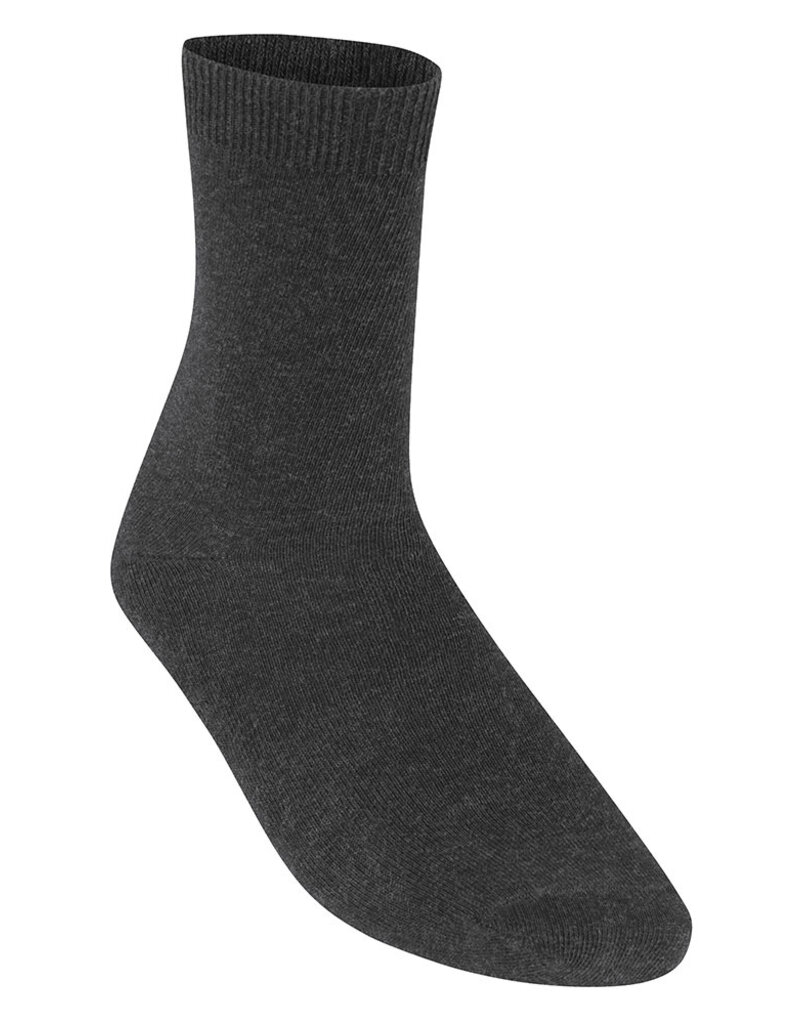 Girls/Boys Grey Smooth Knit Ankle Socks (5 Pack) - Game Changers