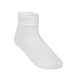Girls White Turnover Socks