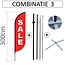 Proflag Beachflag Convex S-60 x 240 cm - Sale Print - Combi 3