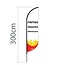 Proflag Beachflag Convex S-60 x 240 cm - Snackbar - Combi 3