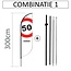 Proflag Beachflag Convex S-60 x 240 cm - Sarah - Combi 1