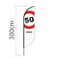 Proflag Beachflag Convex S-60 x 240 cm - Sarah - Combi 2