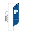 Proflag Beachflag Convex S-60 x 240 cm - Parkeren - Combi 1