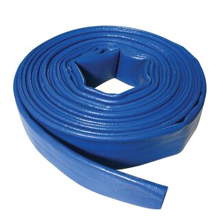 Silverline Dompelpomp afvoerslang - Plat - 10 meter - Ø 25 mm - Blauw