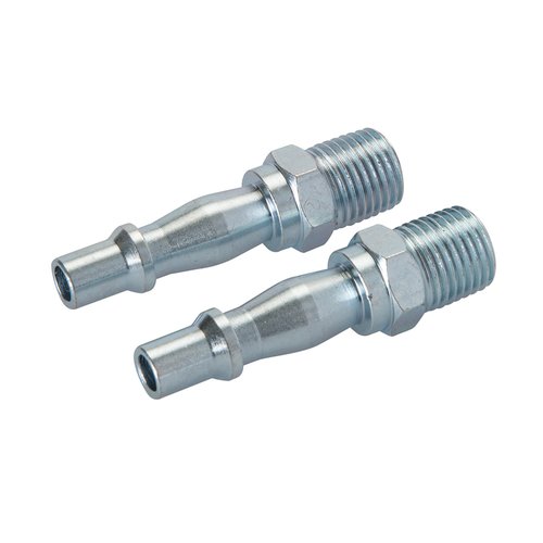 Silverline Luchtslang Bajonet Koppeling - Mannelijke Draad - 1/4 inch BSP - 2 stuks Silverline Luchtslang Bajonet Koppeling - Mannelijke Draad - 1/4 inch BSP - 2 stuks