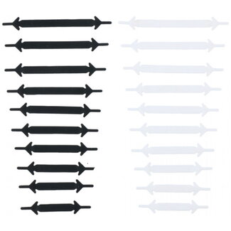 Lifetime Elastische silicone schoenveters - Wit - Maat 24 t/m 50