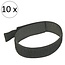 Fixman Klittenband kabelbinders - 15 cm - zwart - 10 stuks - multifunctioneel
