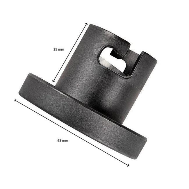 ProPlus LPG stofdop - kort - zwart - 45 mm - robuust kunststof/aluminium