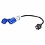 Benson Verloopkabel Schuko naar CEE - Spatwaterdicht - 395 mm - Neopreen - 230V
