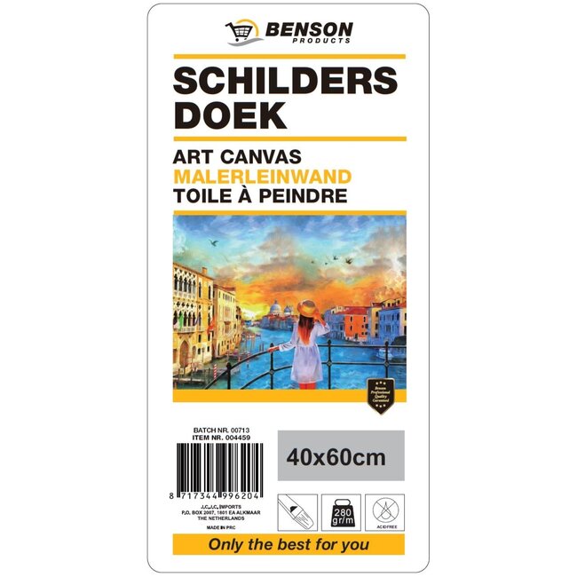 Benson Schildersdoek - Katoen - Dubbel gesso - 40 x 60 cm - Set van 10