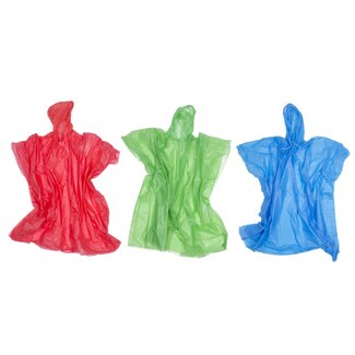 Benson Lichtgewicht regenponcho - herbruikbaar - universele maat - 100 cm lengte - 124 cm breedte