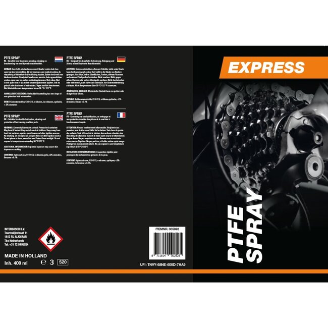 Express Multifunctionele PTFE spray - 400 ml - Voor machines, gereedschap en meer