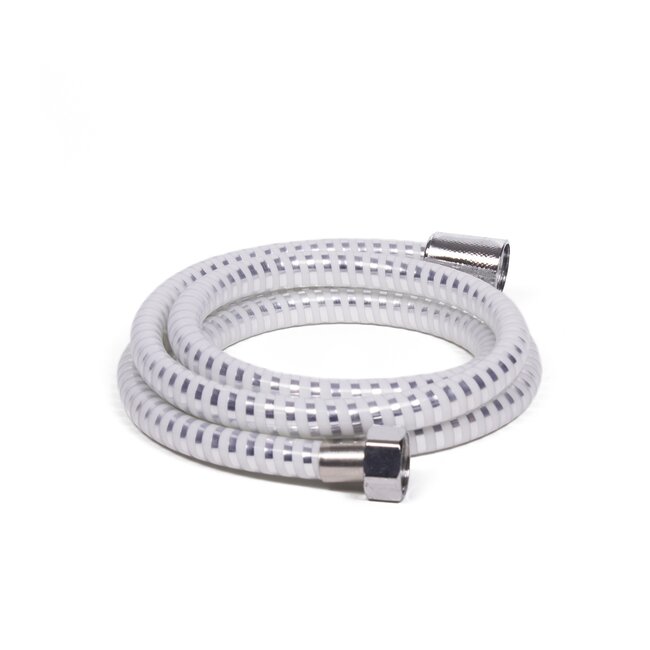 Benson Doucheslang - Wit met chroom - 150 cm - Duurzaam PVC - Universele aansluiting