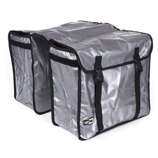 Lastpak Dubbele Fietstas - 46 liter - Bisonyl - Zilver