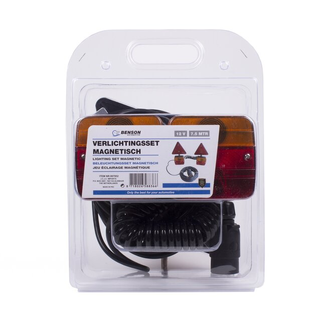 Benson Magnetische aanhangerverlichting - 7.5 meter kabel - snelle installatie - sterke magneten