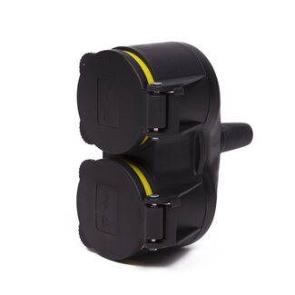 Benson Dubbele contrastekker voor buiten - IP44 - zwart - 3680W - TÜV getest