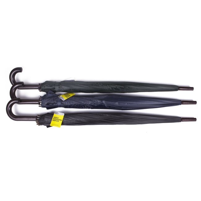 Benson Grote opvouwbare paraplu - 120 cm - windbestendig - houten handvat - willekeurige kleur