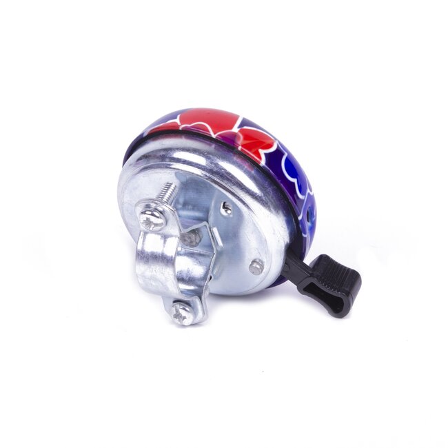 Benson Chroom fietsbel - 54 mm - bloemenprints - mix van 3 designs