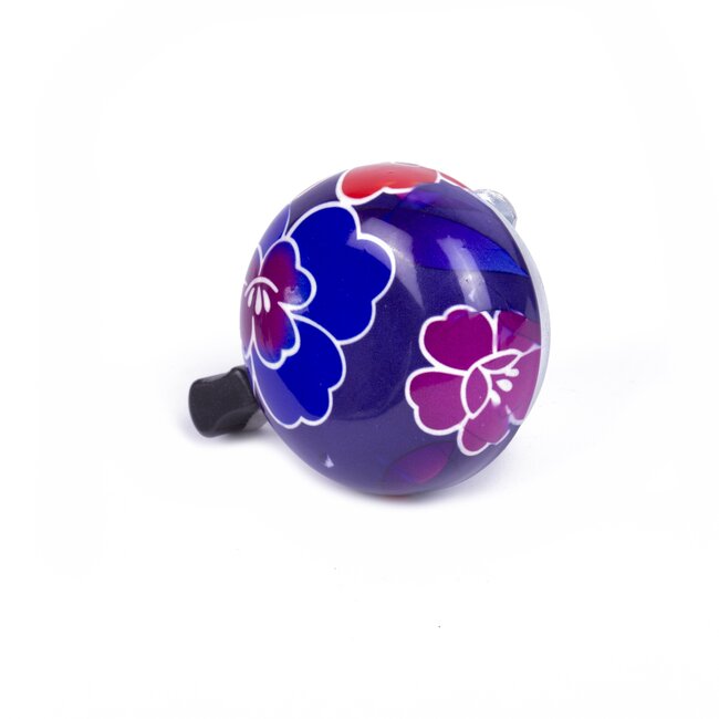 Benson Chroom fietsbel - 54 mm - bloemenprints - mix van 3 designs