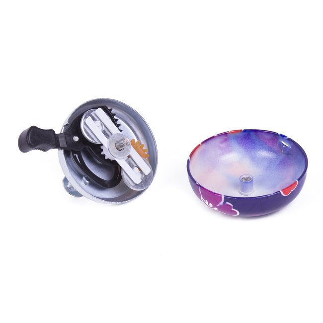 Benson Chroom fietsbel - 54 mm - bloemenprints - mix van 3 designs