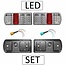 Benson Achterlichtset aanhangwagen/caravan - 5 functies - 43 LED - 225x105 mm - links/rechts